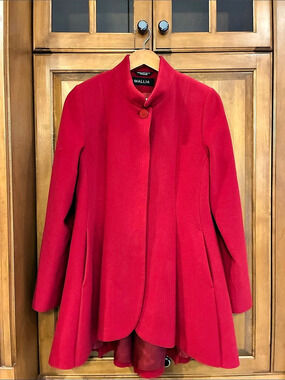 MALLIA Red Flared Coat Like New